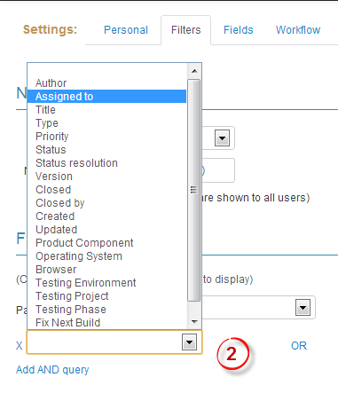 Pick assigned to field as first filter criteria
