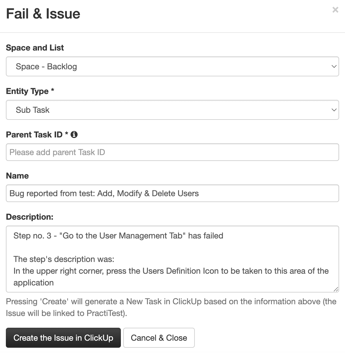 ClickUp Integration